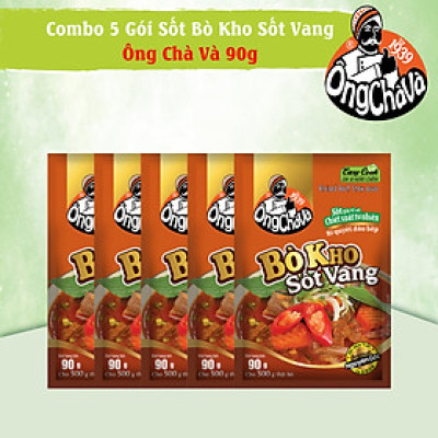 Combo 5 Gói Bò Kho Sốt Vang Ông Chà Và 90gr (Braised Beef Stew Sauce)