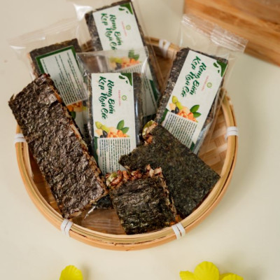 Bánh Rong Biển Kẹp Hạt Dinh Dưỡng Bánh Ăn Kiêng Thành Long Đồ Ăn Vặt Túi 200g/500g