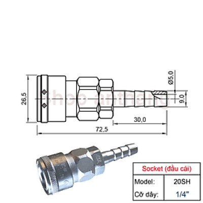 Khớp nối nhanh khí nén SH(ổ cắm)  - Nitto (Nhật Bản)