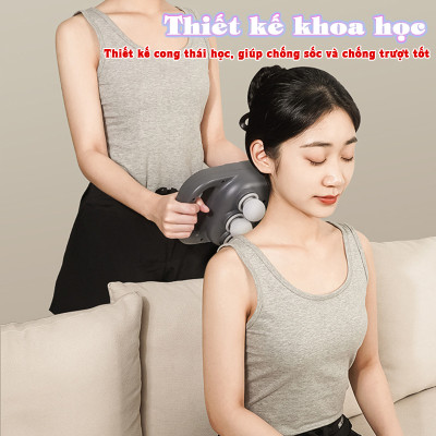 Máy massage đấm lưng và giãn cơ cầm tay Nikio NK-272 Pro - 6 đầu độc đáo cho hiệu suất giãn cơ gấp 6 lần | OKbuy