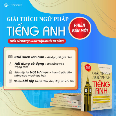 Sách - Giải Thích Ngữ Pháp Tiếng Anh Với Bài Tập Và Đáp Án (Ấn Bản Mới)