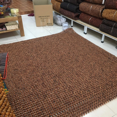 Chiếu Hạt Gỗ Hương Mộc Cao Cấp - Kích Thước 1,2mx1,9m hạt 1.6cm ( video , hình thật )