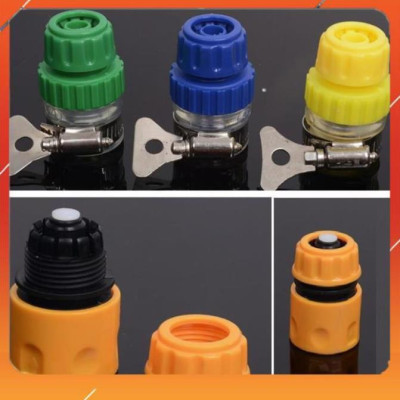 ️Evoucher Bộ dây vòi xịt nước rửa xe, tưới cây ,tăng áp 3 lần,loại 3m,5m 206587 cút sập,nối nhựa vàng+  móc khoá