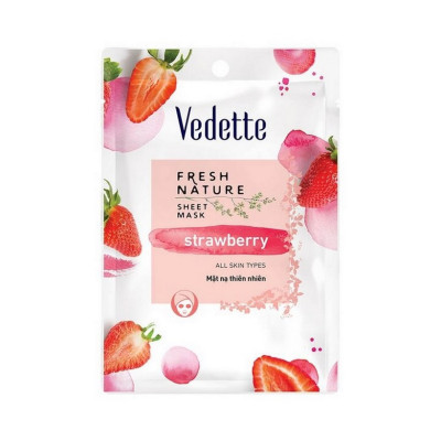 Combo Mặt nạ thiên nhiên Vedette Dâu tây 22ml