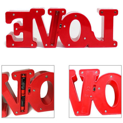 Đèn led trang trí chữ LOVE - Đỏ