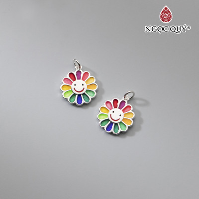 Charm treo hình cầu vồng đính đá - Ngọc Quý Gemstones