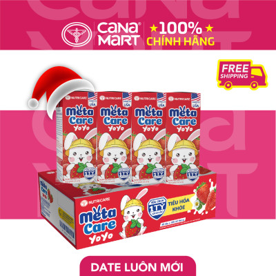 [Thùng 48H x 180ml] Sữa chua uống 03 vị Nutricare giúp bé tinh anh cao lớn (hương cam, dâu, đào)