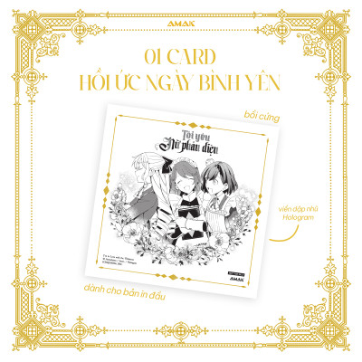 Sách - [Manga] Tôi Yêu Nữ Phản Diện - Tập 4 - Tặng Kèm 1 Bìa Áo Rời Phủ UV + 2 Bookmark Bồi Đôi Phủ Nhũ Ánh Trai + 1 Card Hồi Ức Ngày Bình Yên