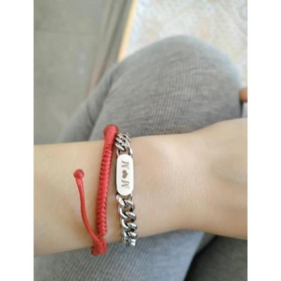 [Ghi Chú] Lắc tay nam nữ Khắc Tên theo yêu cầu, Vòng tay đôi lắc ngắn Shop làm quà