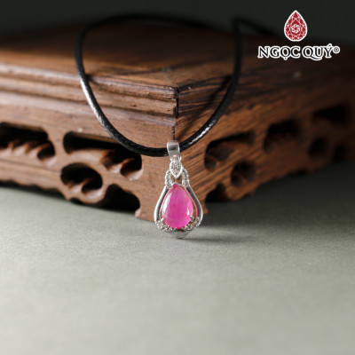 Dây chuyền Giọt nước Ruby 18x11mm - Ngọc Quý Gemstones