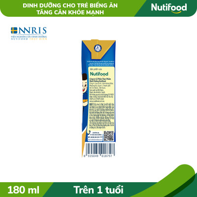 Thùng Sữa bột pha sẵn GrowPLUS+ Biếng ăn (XANH) cho trẻ tăng cân khoẻ mạnh 1+ (48 hộp x 180ml)