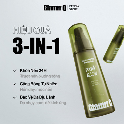 Xịt Khóa Nền Cố Định Glamrr Q Vegan Super Stay Makeup Fixer 50ml