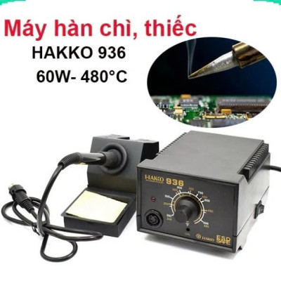 Mỏ Hàn Thiếc Hako 936 220V – Trạm Hàn Điều Chỉnh Nhiệt 200–480°C, Lên Nhiệt Nhanh, Bền Bỉ