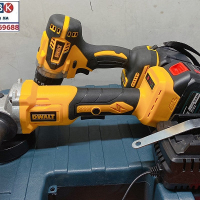 Bộ Combo 2 Trong 1 Gồm Máy Khoan Pin Và Máy Mài Pin 199V - Động Cơ Không Chổi Than Pin 15 Cell - Bảo Hành Chính Hãng