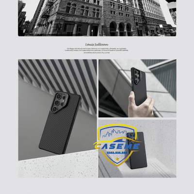 Ốp lưng Nillkin CarboProp Magnetic khung bảo vệ sợi aramid cho Samsung Galaxy S25 Ultra hỗ trợ sạc từ tính - Hàng Nhập Khẩu