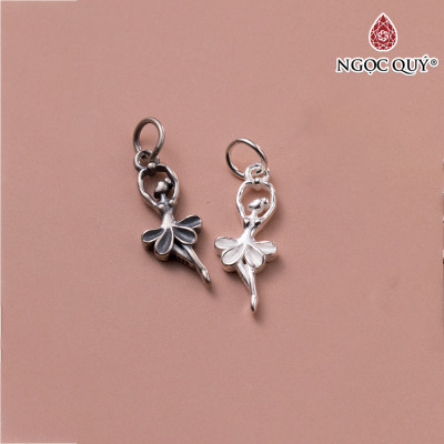 Charm bạc người múa bale treo - Ngọc Quý Gemstones