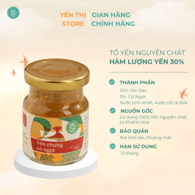 (Tặng muỗng gỗ đơn 450k)Yến Thị- Gói 30 Hũ Qùa Tặng- 30% Yến- Yến Sào Khánh Hòa