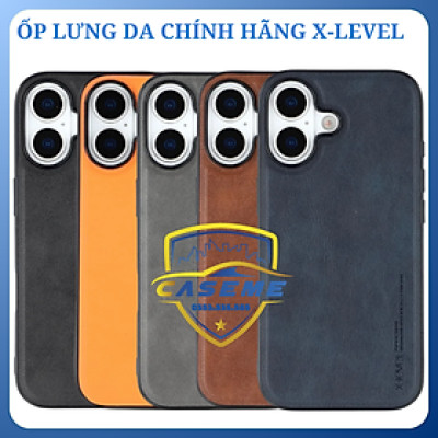 Ốp lưng da dành cho iPhone 17, iPhone Air, iPhone 17 Pro, iPhone 17 Pro Max hiệu X-Level – Mỏng 1.5mm, chống sốc, chống vân tay - Hàng Chính Hãng