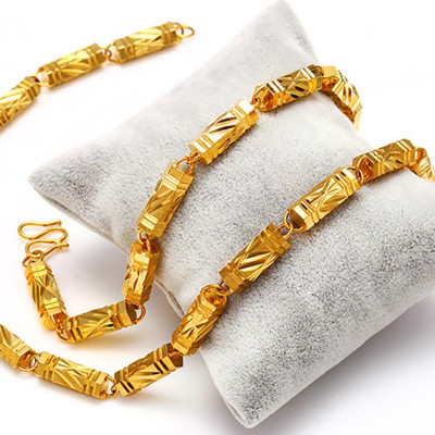 Dây chuyền nam mạ Vàng 24k đốt trúc D8