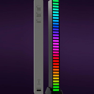 Thanh Đèn Led Cảm Biến Nhạc 18cm Dùng Dây Cắm Trực Tiếp Cực Đẹp Kèm Chân Đế