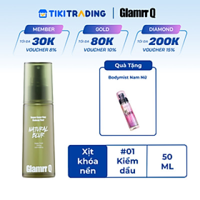 Xịt Khóa Nền Cố Định Glamrr Q Vegan Super Stay Makeup Fixer 50ml