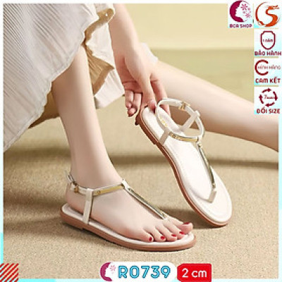 [THANH LỊCH - TINH KHÔI] Thiết Kế Khoe Trọn Bàn Chân Xinh RO739 ROSATA Chỉ Cao 2 Phân Nên Thoải Mái, Tung Tăng Cả Ngày