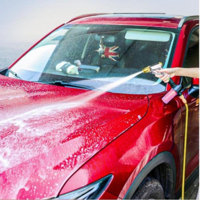 Bộ dây vòi xịt nước rửa xe, tưới cây . tăng áp 3 lần, loại 15m 206236 đầu đồng, cút đồng+ tặng mở chai 