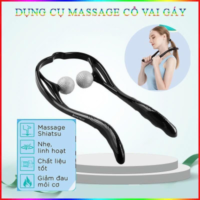 Dụng Cụ Massage Đa Năng Công Thái Học Hỗ Trợ Cổ Vai Gáy 2 Banh 34X18Cm