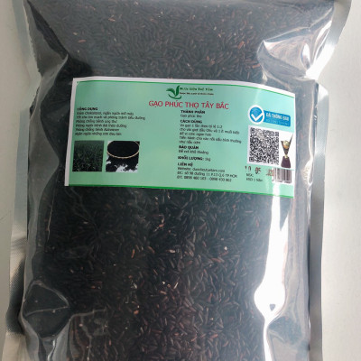 Gạo phúc thọ (Gạo lứt đen) - Tốt cho tim mạch và phòng tránh tiểu đường - Trồng ở ruộng bậc thang ở núi rừng sơn la - Chăm bón tự nhiên 