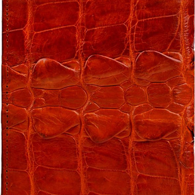 Ví Nam Da Cá Sấu Gai Đuôi Kiểu Đứng Huy Hoàng HT2257 (12.5 x 10 cm) - Vàng