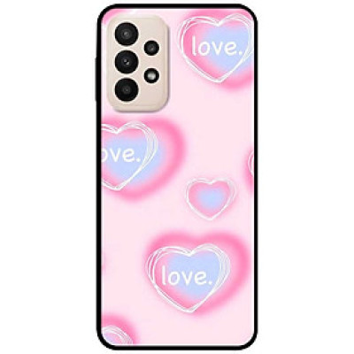 Ốp lưng cho Samsung A13 4G - Samsung A13 5G - Samsung A33 5G - Samsung A53 - A12 - A22 4G - F12 - M12 - Hoạ Tiết Love Hồng - Hàng Chính Hãng