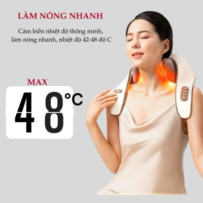 Máy Massage Cổ Vai Gáy Hồng Ngoại 6D YM-K18, Đai Mát Xa Toàn Thân Hỗ Trợ Thư Giãn - Giao Màu Ngẫu Nhiên - HÀNG CHÍNH HÃNG MINIIN