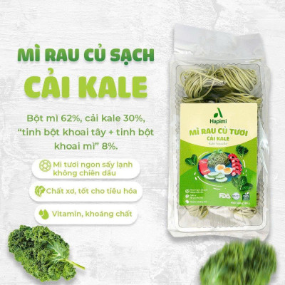 Mì Cải Kale Hapimi 180g - Thực Phẩm Bổ Sung Dinh Dưỡng Cho Cả Gia Đình, Ăn Chay, Healthy