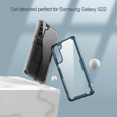 Ốp lưng silicon dẻo trong suốt cho Samsung Galaxy S22 hiệu Nillkin Nature Pro mỏng 0.6mm - hàng nhập khẩu
