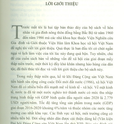 HÔN NHÂN VÀ GIA ĐÌNH Nông Thôn Đồng Bằng Bắc Bộ Giai Đoạn 1976 - 1986 (Sách chuyên khảo)