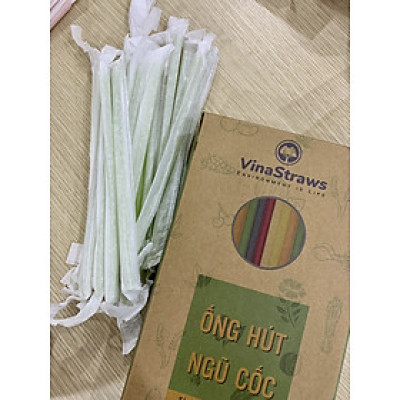 Ống hút ngũ cốc có màng bọc dùng cho đồ uống mang đi dùng cho sinh tố, đá xay 