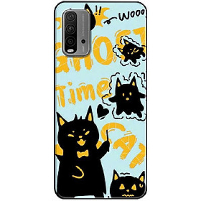 Ốp lưng cho Xiaomi Redmi 9T - Redmi 13 4G - 13C - Redmi Note 13 4G - 13 Pro 4G - 13 Pro 5G - Mèo Mun GHOST - Hàng Chính Hãng