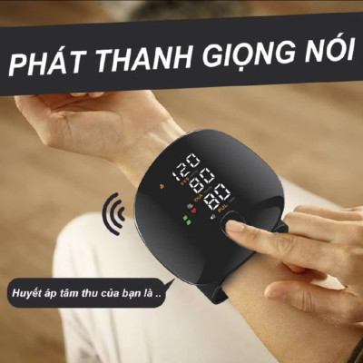 Đo Huyet Ap Cổ Tay Chính Xác Thông Minh, Giọng Nói Tiếng Việt, Bản Sạc Pin ,  Màn Hình LED