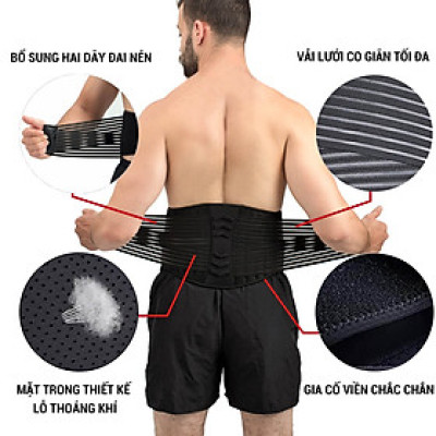 Đai lưng tập gym, bảo vệ cột sống chống đau lưng GoodFit GF722WS