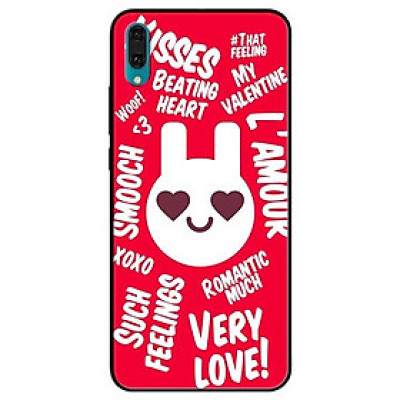 Ốp lưng dành cho Huawei Y7 Pro (2019) mẫu Thỏ LOVE Đỏ