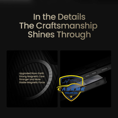 Ốp lưng Nillkin CarboProp Magnetic khung bảo vệ sợi aramid cho Samsung Galaxy S25 Ultra hỗ trợ sạc từ tính - Hàng Nhập Khẩu