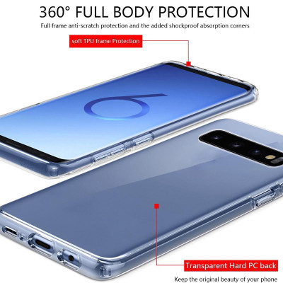 Ốp lưng chống sốc cho Samsung Galaxy S24 Ultra , S23 Ultra ,  S22 Ultra , S25 Ultra , Note 10 Plus hiệu Likgus Crashproof mặt lưng cường lực viền dẻo chống ố vàng - Hàng nhập Khẩu