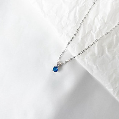 Dây chuyền bạc nữ 925 Mini Tone xinh xắn nhẹ nhàng Dế Bạc - M4347-1 màu tự chọn