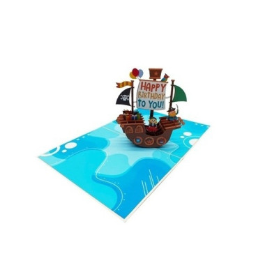 Thiệp 3D Pop Up Thuyền Cướp Biển Sinh Nhật – Thiệp Chúc Mừng Sinh Nhật Cho Bé Trai, Độc Đáo, Vui Nhộn, B25