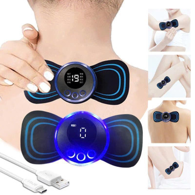 Combo 3 Máy massage MIni kèm miếng dán máy xa cổ vai gáy, 8 chế độ-19 chế độ tiện dụng, đa năng