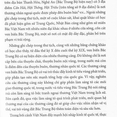 Các Thương Cảng Ven Biển Bắc Trung Bộ Thế Kỷ X - XIX