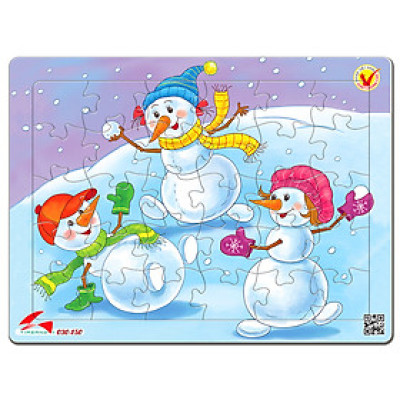 Xếp hình Tia Sáng  Merry Christmas (30 Mảnh Ghép) - Tặng kèm tranh tô màu cho bé