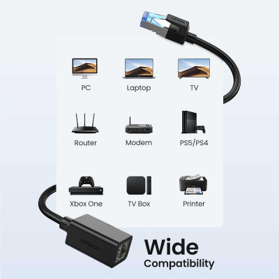 Ugreen UG50200NW192TK 2M Cat8 40Gbps Cáp nối dài mạng Lan - HÀNG CHÍNH HÃNG