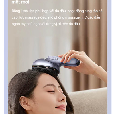 Lược Điện Massage Da Đầu PHILIPS PPM1511-massage giảm căng thẳng và kích thích tuần hoàn máu,tinh dầu dưỡng ẩm chăm sóc tóc - Hàng chính hãng