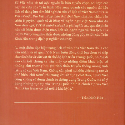 SỬ VIỆT - Nhìn Từ Tài Liệu Nguồn - Trần Kinh Hòa (Cheng Nin Ho) - Nguyễn Mạnh Sơn dịch - (bìa mềm)